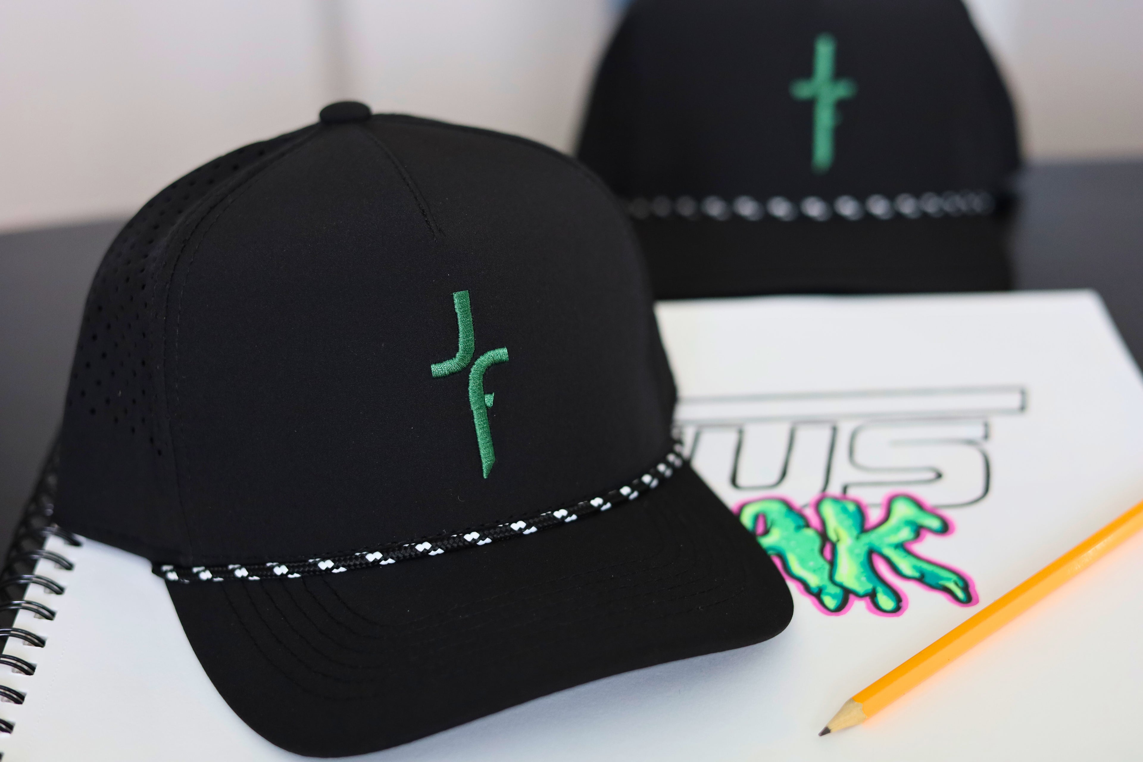 The Foundation - Black & Green Cap